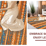 Ultra Soft Area Rug, Non Slip, Stain Resistant, Washable Area Rugs for Living Room, Bedroom, Modern Ethnic Tiled Design(Orange)