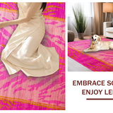 Ultra Soft Area Rug, Non Slip, Stain Resistant, Washable Area Rugs for Living Room, Bedroom, Eclectic Animal Fantasy Decor(Pink)