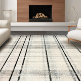 Classic Accent with Striking Alternating Lines and Minimalist Stripe Design(Beige)