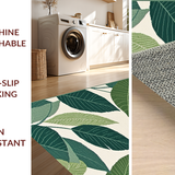 Ultra Soft Area Rug, Non Slip, Stain Resistant, Washable Area Rugs for Living Room, Bedroom, Elegant Leaf Motif Aesthetic(Green)