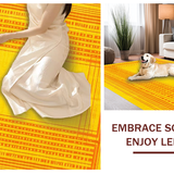 Ultra Soft Area Rug, Non Slip, Stain Resistant, Washable Area Rugs for Living Room, Bedroom, Stylish Vintage Linear Patterns(Yellow)