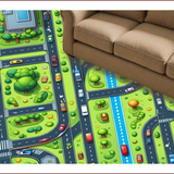 Ultra Soft Area Rug, Non Slip, Stain Resistant, Washable Area Rugs for Living Room, Bedroom, Multi Color Educational Playmat for Kids(Green)