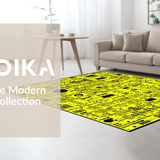 Ultra Soft Area Rug, Non Slip, Stain Resistant, Washable Area Rugs for Living Room, Bedroom, Modern Fun Phrase Statement Piece(Brown)