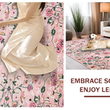 Ultra Soft Area Rug, Non Slip, Stain Resistant, Washable Area Rugs for Living Room, Bedroom, Modern Artistic Floral Accent(Pink)