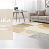 Ultra Soft Area Rug, Non Slip, Stain Resistant, Washable Area Rugs for Living Room, Bedroom, Handmade Ivory Bedroom Minimalist Abstract Wool Carpet(Beige)