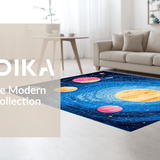 Celestial Cartoon Cosmos Motif(Blue)
