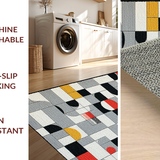 Ultra Soft Area Rug, Non Slip, Stain Resistant, Washable Area Rugs for Living Room, Bedroom, Lighthearted Monochrome Bath Accessory(Gray)