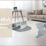 Ultra Soft Area Rug, Non Slip, Stain Resistant, Washable Area Rugs for Living Room, Bedroom, Rustic Grey Geometric Fusion(Gray)