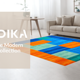 Whimsical Colorful Tiled Arrangement(Blue)