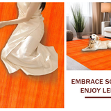 Ultra Soft Area Rug, Non Slip, Stain Resistant, Washable Area Rugs for Living Room, Bedroom, Modern Bold Solid Appeal(Orange)