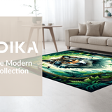 Ultra Soft Area Rug, Non Slip, Stain Resistant, Washable Area Rugs for Living Room, Bedroom, Dynamic Earthy Tones Theme(Brown)