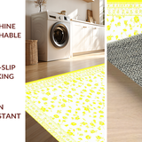Ultra Soft Area Rug, Non Slip, Stain Resistant, Washable Area Rugs for Living Room, Bedroom, Bright Cheerful Daisy Composition(Yellow)