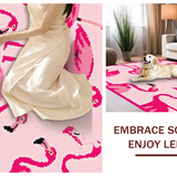 Ultra Soft Area Rug, Non Slip, Stain Resistant, Washable Area Rugs for Living Room, Bedroom, Adorable Youthful Floral Style(Pink)
