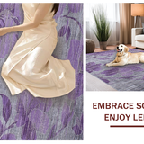 Ultra Soft Area Rug, Non Slip, Stain Resistant, Washable Area Rugs for Living Room, Bedroom, Artistic Lattice Pattern Exploration(Purple)