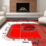 Fun Colorful Circuit Pathway(Red)