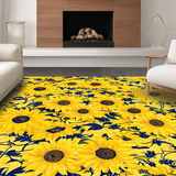 Retro Artistic Sunflower Print(Yellow)
