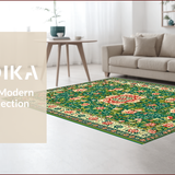 Ultra Soft Area Rug, Non Slip, Stain Resistant, Washable Area Rugs for Living Room, Bedroom, Faded Green Boho Bedroom Area Rug(Green)
