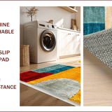Ultra Soft Area Rug, Non Slip, Stain Resistant, Washable Area Rugs for Living Room, Bedroom, Vibrant Multicolor Poolside Non-Slip Porch Mat(Red)