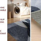 Ultra Soft Area Rug, Non Slip, Stain Resistant, Washable Area Rugs for Living Room, Bedroom, Modern Bow Carpet:  Stylish Black Stitch Design(Gray)