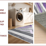 Ultra Soft Area Rug, Non Slip, Stain Resistant, Washable Area Rugs for Living Room, Bedroom, Charming Geometric Pastel Elegance(Gray)
