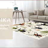 Ultra Soft Area Rug, Non Slip, Stain Resistant, Washable Area Rugs for Living Room, Bedroom, Nature-Inspired Stain-Resistant Bedroom Carpet(Ivory)