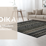 Cozy Minimalist Patterned Mat(Black)