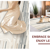 Artistic Neutral Toned Geometric Waves(Beige)