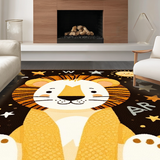 Cute Cartoonish Lion Emblem(Black)