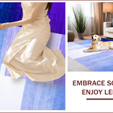 Ultra Soft Area Rug, Non Slip, Stain Resistant, Washable Area Rugs for Living Room, Bedroom, Elegant Ombre Flowing Motif(Blue)