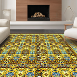 Ultra Soft Area Rug, Non Slip, Stain Resistant, Washable Area Rugs for Living Room, Bedroom, Modern Cheerful Patterned Welcome(Gold)