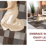 Ultra Soft Area Rug, Non Slip, Stain Resistant, Washable Area Rugs for Living Room, Bedroom, Trendy Minimalist Symmetrical Layout(Brown)