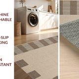 Ultra Soft Area Rug, Non Slip, Stain Resistant, Washable Area Rugs for Living Room, Bedroom, Chic Checkerboard Earthy Aesthetic(Beige)