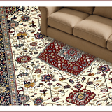 Ultra Soft Area Rug, Non Slip, Stain Resistant, Washable Area Rugs for Living Room, Bedroom, Elegant Floral Medallion Design(Ivory)