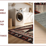 Ultra Soft Area Rug, Non Slip, Stain Resistant, Washable Area Rugs for Living Room, Bedroom, Vintage Rustic Starburst Aesthetic(Gray)