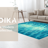 Ultra Soft Area Rug, Non Slip, Stain Resistant, Washable Area Rugs for Living Room, Bedroom, Serene Blue Aquatic Elegance(Blue)