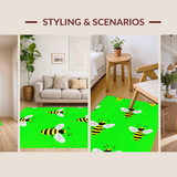 Ultra Soft Area Rug, Non Slip, Stain Resistant, Washable Area Rugs for Living Room, Bedroom, Quirky Fun Decorative Piece(Green)