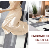 Ultra Soft Area Rug, Non Slip, Stain Resistant, Washable Area Rugs for Living Room, Bedroom, Contemporary Minimalist Linear Design(Gray)