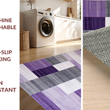 Ultra Soft Area Rug, Non Slip, Stain Resistant, Washable Area Rugs for Living Room, Bedroom, Rustic Purple Grey Blend(Purple)