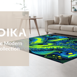 Ultra Soft Area Rug, Non Slip, Stain Resistant, Washable Area Rugs for Living Room, Bedroom, Abyssal Kraken Swirl Area Rug(Blue)