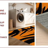 Ultra Soft Area Rug, Non Slip, Stain Resistant, Washable Area Rugs for Living Room, Bedroom, Luxe Earthy Animal Print Aesthetic(Orange)
