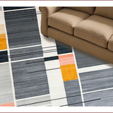 Ultra Soft Area Rug, Non Slip, Stain Resistant, Washable Area Rugs for Living Room, Bedroom, Contemporary Abstract Monochrome Aesthetic(Gray)