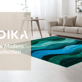 Ultra Soft Area Rug, Non Slip, Stain Resistant, Washable Area Rugs for Living Room, Bedroom, Eclectic Modern Color Splash(Blue)