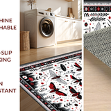 Ultra Soft Area Rug, Non Slip, Stain Resistant, Washable Area Rugs for Living Room, Bedroom, Whimsical Black Earthy Aesthetic(Black)
