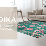 Whimsical Multi Hued Lattice Design(Green)