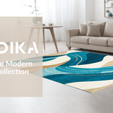 Ultra Soft Area Rug, Non Slip, Stain Resistant, Washable Area Rugs for Living Room, Bedroom, Coastal Sand Surf Inspired Decor(Blue)