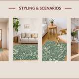 Ultra Soft Area Rug, Non Slip, Stain Resistant, Washable Area Rugs for Living Room, Bedroom, Stain-Resistant Sage Green Meditation Rug(Green)