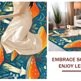 Trendy Retro Mushroom Illustration(Blue)