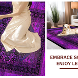 Ultra Soft Area Rug, Non Slip, Stain Resistant, Washable Area Rugs for Living Room, Bedroom, Energetic Pink and Black Theme(Purple)