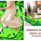Ultra Soft Area Rug, Non Slip, Stain Resistant, Washable Area Rugs for Living Room, Bedroom, Lively Multicolor Animal Print(Green)