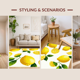 Chic White Citrus Patterned Mat(Yellow)